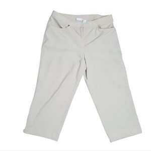 Weekends by Chico’s Crop Pants – Size 2, Tan Polyester Blend
